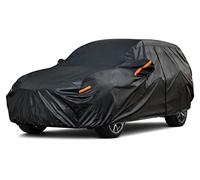 Kayme Bâche Voiture Étanche Respirante, 7 Couches Housse de Protection Voiture Extérieur Contre Pluie Soleil Poussière avec Zip et Doublure en Coton pour 4x4/SUV 460 à 485 cm, YL