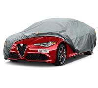 Kayme Bâche Voiture Étanche Respirante Compatible avec Alfa Romeo Giulia (2016-2025), Poids Lourd Housse de Protection Voiture Extérieur, Contre Pluie Soleil Poussière avec Doublure en Coton.