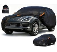 kayme - Housse de Voiture SUV 7 Couches pour Porsche Cayenne (2002-2025) Imperméable pour Tout Type de Climat pour Voitures, Couverture Complète pour Extérieur, Protection UV et Pluie, Couleur Noire