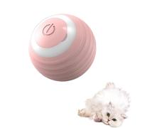 KAYNO Balle de jouet interactif rechargeable pour chat avec lumières LED, balle à rouler auto-divertissement, silicone de qualité alimentaire, évite les obstacles silencieux et automatique, appuyez
