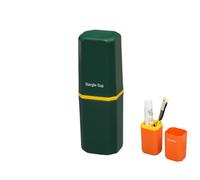 KAYNO Étui de voyage portable pour brosse à dents, scellé, étanche à la poussière et aux fuites, design compartimenté pour brosse à dents et dentifrice pour voyage, rangement de salle de bain.