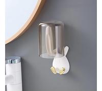 KAYNO Porte-brosse à dents mural, porte-gobelet à dents, porte-brosse à dents, porte-gobelet de lavage, adapté pour placer des articles de toilette dans la salle de bain.