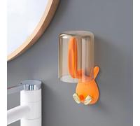 KAYNO Porte-brosse à dents mural, porte-gobelet à dents, porte-brosse à dents, porte-gobelet de lavage, adapté pour placer des articles de toilette dans la salle de bain, orange