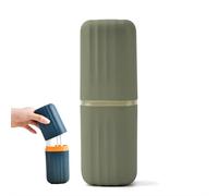 KAYNO Support de brosse à dents de voyage, gobelet portable pour brosse à dents et dentifrice minimaliste, boîte de rangement en plastique, facile à utiliser et économise de l'espace.