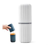 KAYNO Support de brosse à dents de voyage, gobelet portable pour brosse à dents et dentifrice minimaliste, boîte de rangement en plastique, facile à utiliser et économise de l'espace.