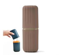 KAYNO Support de brosse à dents de voyage, gobelet portable pour brosse à dents et dentifrice minimaliste, boîte de rangement en plastique, facile à utiliser et économise de l'espace.