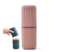 KAYNO Support de brosse à dents de voyage, gobelet portable pour brosse à dents et dentifrice minimaliste, boîte de rangement en plastique, facile à utiliser et économise de l'espace.