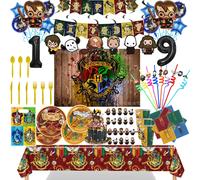 KAYOU - ballon magique pour garçon, décoration de fête d'anniversaire, vaisselle jetable, tasse, assiette, serviette, bannière pour enfants, fournitures de réception-cadeau pour bébé, cadeau 30pcs