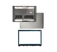 KAYOUDE Couvercle arrière de l'écran LCD, Cadre Avant, charnières, Capuchon charnière, Compatible avec Lenovo IdeaPad 1-15ADA7 1 15AMN7, Nouveau(Silver A B)