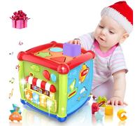KayQidee Jouets de trieur de Formes Musicales et colorées pour l'apprentissage précoce Jouets pour bébé Jouets de Cube d'activité de 12 Mois et Plus Cadeau pour garçons et Filles de 18 Mois et Plus
