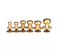 KAYRAM 10 pièces Pur Laiton vis Bouton tête Ronde Rivet Goujon Sac fermoirs Boucle Attache Couture vêtement Cuir Artisanat 5/6/7/8/9/10mm (Color : 8mm)