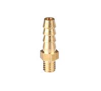 KAYRAM 5 pièces 3 mm 4 mm 5 mm 6 mm 8 mm 10 mm 12 mm tuyau cannelé M3 M4 M5 M6 M8 M10 M12 filetage mâle métrique en laiton raccord connecteur (taille : M5 à 6 mm)
