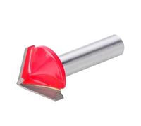 KAYRAM Fraise à défoncer à bois 8 mm tige en forme de V foret de gravure 3D 90 degrés carbure fin fraise diamètre 22 32 mm fraise à bois (taille : 8 x 32 mm 90D)