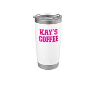 Kay's Coffee Kay Nom personnalisé Gobelet isotherme en acier inoxydable double paroi