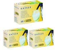 Kayser Siphon de recharge, 7,5 g CO2 (E290), set de 10 pièces, Argent, Or (Lot de 3)