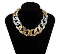 Kaytong Exagéré Acrylique Grande Chaîne Colliers Femmes Déclaration Hip Hop Twisted Chunky Épais Ras du Cou Gothique Bijoux