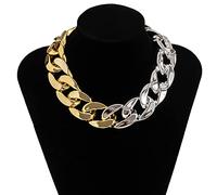 Kaytong Exagéré Acrylique Grande Chaîne Colliers Femmes Déclaration Hip Hop Twisted Chunky Épais Ras du Cou Gothique Bijoux