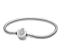 Kaytong Or rose et argent étincelant couronne O chaîne serpent 925 bracelet en argent sterling bracelet perle charme bricolage bijoux simples-argent, 18 cm