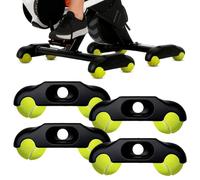 Kayuneed Rocker Plate Feet, adaptateur pour pied de vélo d'intérieur - Adaptateur portable - Balles de tennis - Adaptateur de pied - Pour vélo à bascule - Pieds de balle de tennis avec 8 balles de