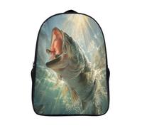 KAYZTGSDA Sac à dos 3D en forme de poisson pour garçons et filles - Sac à dos d'école avec fermeture éclair - 40 x 28 x 16 cm, Style :, 40x28x16cm