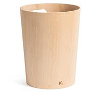 Kazai. Corbeille à papier en bois véritable Börje | Poubelle Moderne en Bois pour Bureau, chambre d'enfant et chambre | 9 litres | Bouleau