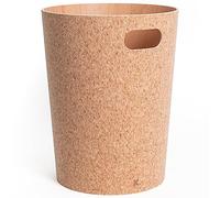 Kazai. Corbeille à papier en bois véritable Börje | Poubelle Moderne en Bois pour Bureau, chambre d'enfant et chambre | 9 litres | Liège (classique)