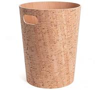 Kazai. Corbeille à papier en bois véritable Börje | Poubelle Moderne en Bois pour Bureau, chambre d'enfant et chambre | 9 litres | Liège (moderne)