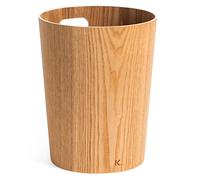 Kazai. Corbeille à papier en bois véritable Börje | Poubelle Moderne en Bois pour Bureau, chambre d'enfant et chambre | 9 litres | Frêne