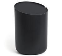 Kazai.® Mini-Poubelle de Salle de Bain 'Tove' - 1,5L | Petite Poubelle WC | Pour Salle de Bain, Cuisine, Bureau ou pour la Table | Antidérapante, Seau Intérieur | Noir