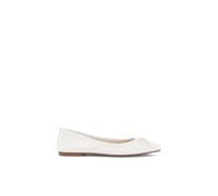 Kazar - Ballerines blanches en cuir avec pendentif - Femme - Chaussures - Blanc - Taille: 35 EU