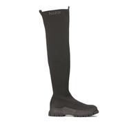 Kazar - Bottes au-dessus du genou flexibles sur une semelle droite - Femme - Chaussures - Noir - Taille: 36 EU