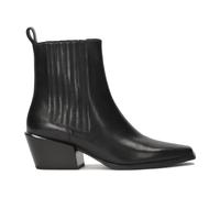 Kazar - Bottes en cuir avec des bandes élastiques - Femme - Chaussures - Noir - Taille: 36 EU