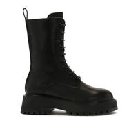 Kazar - Bottes noires avec tige haute de style militaire - Femme - Chaussures - Noir - Taille: 38 EU