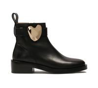 Kazar - Bottines basses décorées d'un cœur en métal - Femme - Chaussures - Noir - Taille: 39 EU