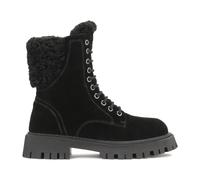 Kazar - Bottines plates en daim doux - Femme - Chaussures - Noir - Taille: 40 EU