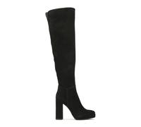 Kazar - Cuissardes en daim à talon haut et plateforme - Femme - Chaussures - Noir - Taille: 40 EU