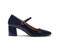Kazar - Escarpins bleu marine laqués à talon bas - Femme - Chaussures - Bleu - Taille: 36 EU
