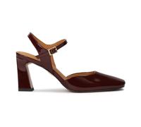 Kazar - Escarpins semi-ouverts laqués couleur maroon - Femme - Chaussures - Brun - Taille: 41 EU