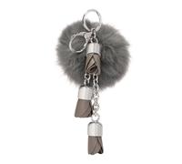 Kazar, Femme, Accessoires, Gris, Taille: ONE Size Porte-clés avec pompon gris et fleurs
