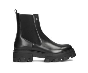 Kazar, Femme, Chaussures, Noir, Taille: 39 EU Baskets Slip-On en Cuir avec Inserts Élastiques