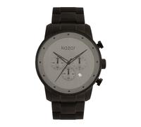 Kazar, Homme, Accessoires, Noir, Taille: ONE Size Montre avec un cadran dans un motif métallique brossé