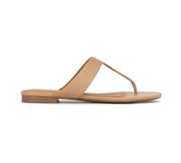 Kazar - Kazar Tongs en cuir de couleur beige - Femme - Chaussures - Beige - Taille: 40 EU