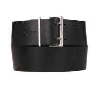 Kazar - Large bracelet en cuir avec double boucle - Femme - Accessoires - Noir - Taille: 100 CM