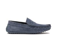 Kazar - Mocassins bleus en daim sur une semelle en caoutchouc cloutée - Homme - Chaussures - Bleu - Taille: 41 EU