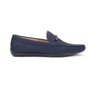 Kazar - Mocassins élégants en nubuck bleu marine avec une application pour homme - Homme - Chaussures - Bleu - Taille: 45 EU