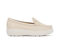 Kazar - Mocassins ouverts en cuir - Femme - Chaussures - Beige - Taille: 38 EU
