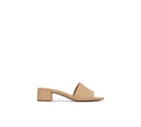 Kazar - Mule en cuir à talon large - Femme - Chaussures - Beige - Taille: 38 EU