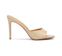 Kazar - Mules à talons en cuir beige - Femme - Chaussures - Beige - Taille: 37 EU