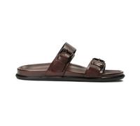 Kazar - Mules en cuir marron avec deux brides réglables - Homme - Chaussures - Brun - Taille: 43 EU