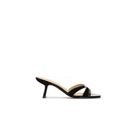 Kazar - Mules laquées avec talon original - Femme - Chaussures - Noir - Taille: 37 EU
